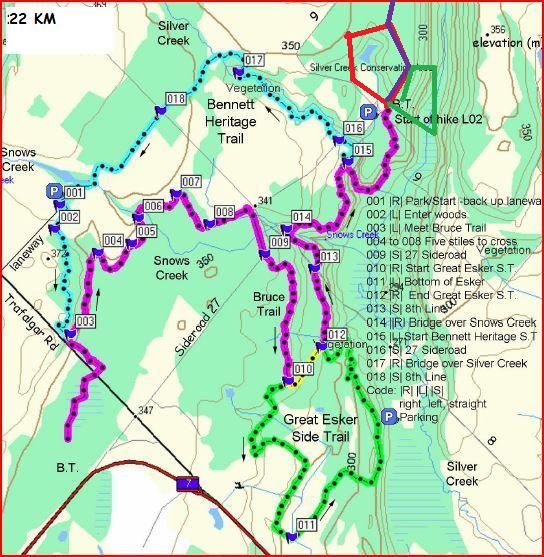 Silver Creek Trail Map Scotsdale Farm And Silver Creek 24 Km - Sat, Sep 23 2017